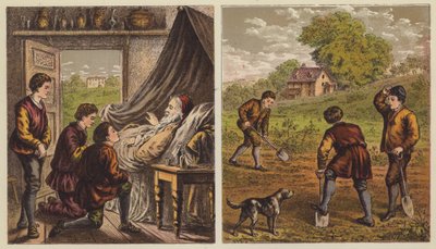 El legado de los padres (litografía en color) de English School
