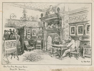Sala de la Sociedad de Bellas Artes, Bond Street, Londres - la Antesala de English School