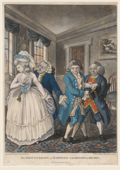 La Primera Entrevista, o la Felicidad Sacrificada a las Riquezas, 1784 de English School