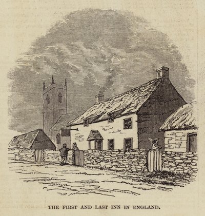La primera y última posada en Inglaterra (grabado) de English School