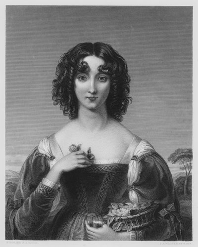 La muchacha de las flores, del cuadro de la Galería Vernon (grabado) de English School
