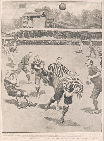 La Copa de la Asociación de Fútbol - La Final en los Jardines del Crystal Palace, 1895 de English School