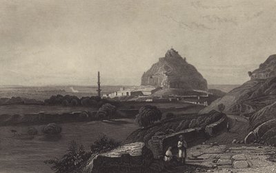 La fortaleza de Daulatabad en el Decán (grabado) de English School