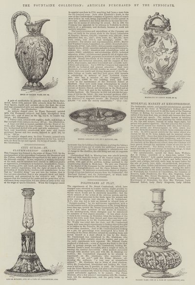 La Colección Fountaine, Artículos comprados por el Sindicato (grabado) de English School