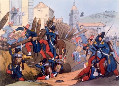 La Legión Francesa asaltando una trinchera carlista, 1837 de English School
