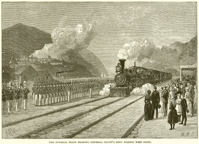El Cortejo Fúnebre llevando el Cuerpo del General Grant pasando por West Point de English School