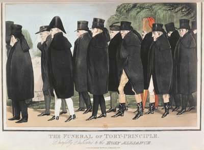 El funeral del principio Tory, c. abril 1827 de English School
