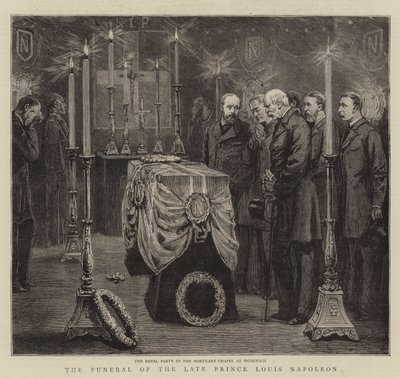 El Funeral del Difunto Príncipe Luis Napoleón (grabado) de English School