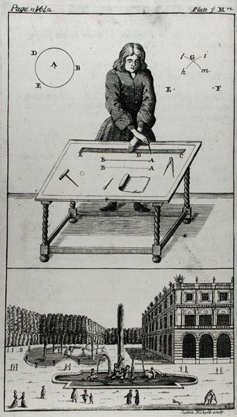 El diseñador de jardines, el frontispicio de 