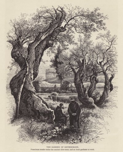 El Huerto de Getsemaní (grabado) de English School