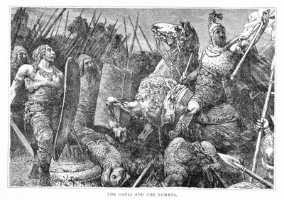Los galos y los romanos, de La historia de Francia, por Emile de Bonnechose, publicado por Ward, Lock and Co, Londres de English School