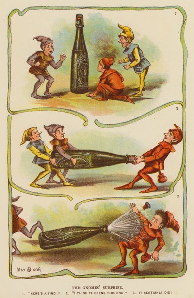 La sorpresa de los gnomos (litografia en color) de English School