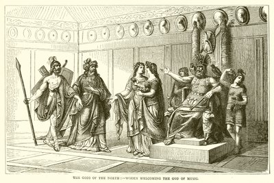 Los dioses del norte: Woden dando la bienvenida al dios de la música de English School