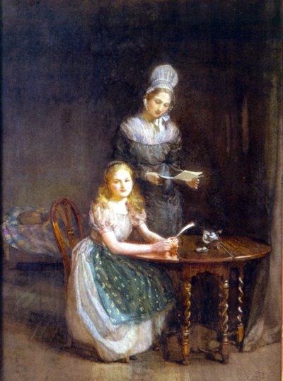 La institutriz, c.1860 de English School