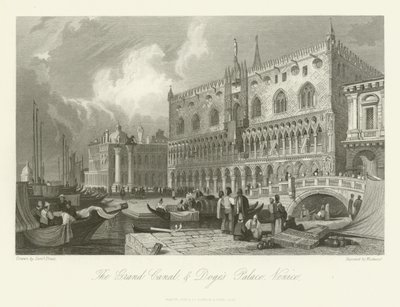 El Gran Canal y el Palacio Ducal, Venecia, 1844 de English School
