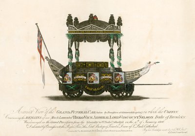 El gran coche fúnebre del Vicealmirante Lord Viscount Nelson de English School