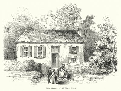La Tumba de William Penn (grabado) de English School