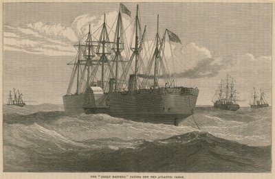 El Great Eastern desplegando el Cable Atlántico de English School