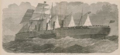 El barco de vapor Gran Eastern como aparecerá en el mar de English School