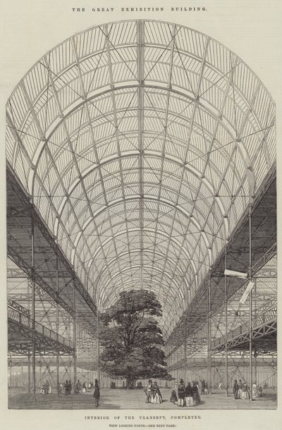 El Edificio de la Gran Exposición (grabado) de English School
