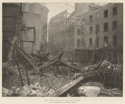 El gran incendio en Old Bailey de English School