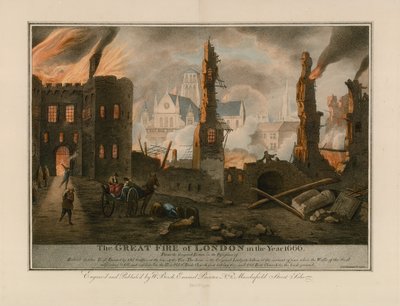 El Gran Incendio de Londres en 1666 de English School