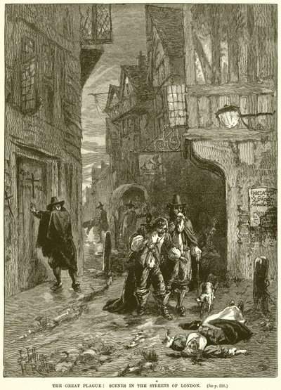 La Gran Plaga: Escenas en las calles de Londres de English School