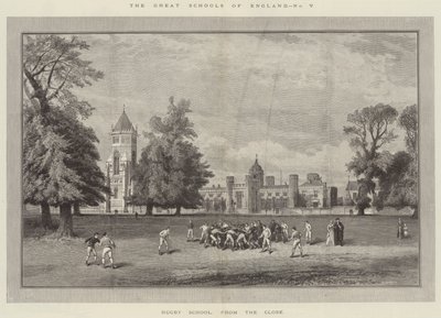 Las Grandes Escuelas de Inglaterra, Rugby School, desde el Close (grabado) de English School