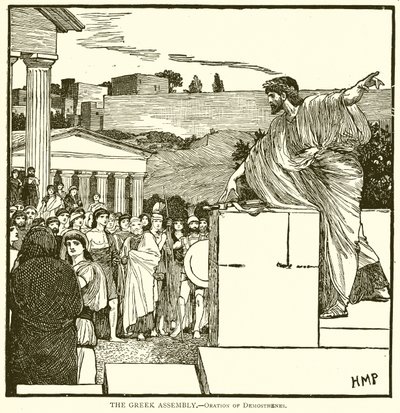 La asamblea griega.--Oración de Demóstenes de English School