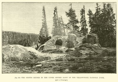 El Géiser Grotto en la Cuenca Superior de Géiseres del Parque Nacional Yellowstone de English School