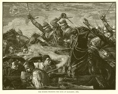 La carga de los Guardias contra los Cañones en Kassassin, 1882 de English School