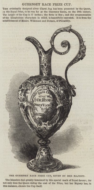 La Copa del Premio de la Carrera de Guernsey, otorgada por Su Majestad de English School