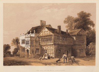 The Hall in the Wood, Lancashire (aguatinta) de English School