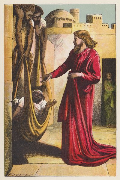 The Healer (litografía en color) de English School