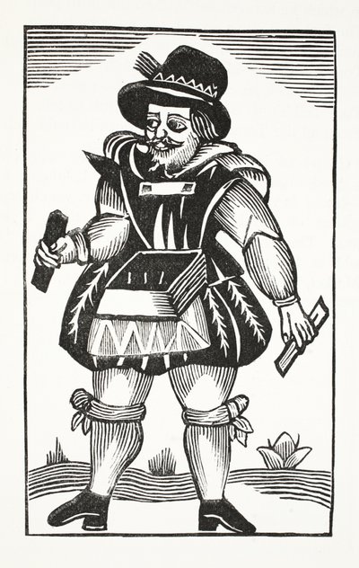 La historia de Tom Long el transportista, ilustración de Chap-books del Siglo XVIII de John Ashton, pub. 1882 de English School