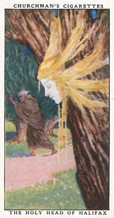 La Santa Cabeza de Halifax (litografía en color) de English School
