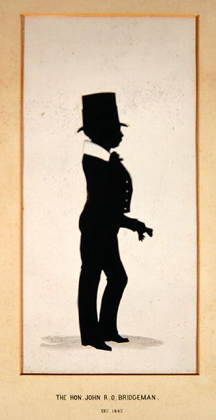 El Hon. John Bridgeman, silueta por un artista desconocido de English School