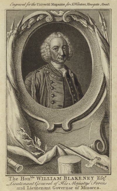 El Honorable William Blakeney Esquire, Teniente General de las Fuerzas de Su Majestad y Gobernador de Menorca de English School