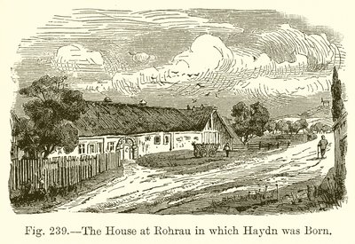 La casa en Rohrau en la que nació Haydn de English School