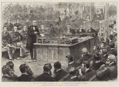 La Cámara de los Comunes el jueves, 8 de abril, el debate sobre el gobierno de Irlanda de English School