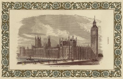 Las Casas del Parlamento en Londres de English School