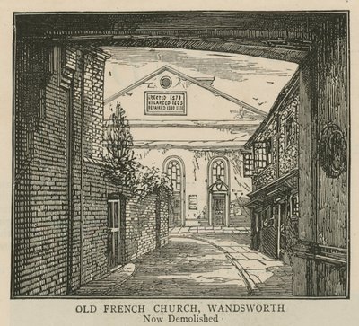 Los hugonotes en Inglaterra: Antigua iglesia francesa, Wandsworth de English School