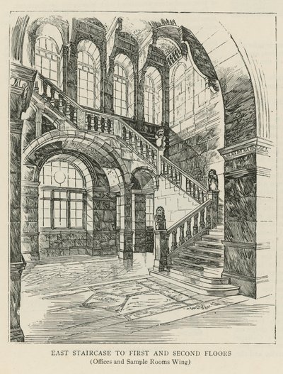 El Instituto Imperial: Escalera este al primer y segundo piso de English School