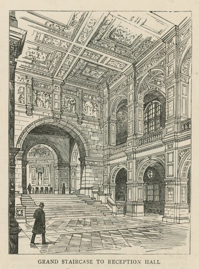 El Instituto Imperial: Gran escalera al salón de recepción de English School
