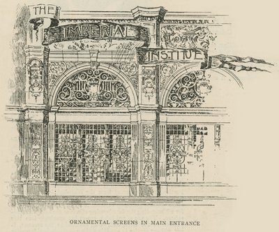 El Instituto Imperial: Pantallas ornamentales en la entrada principal de English School