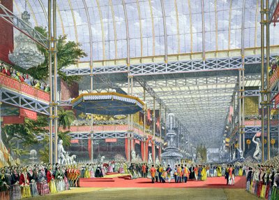 La Inauguración, de Imágenes Comprensivas de la Gran Exposición de 1851 de Dickinson, publicada en 1854 de English School