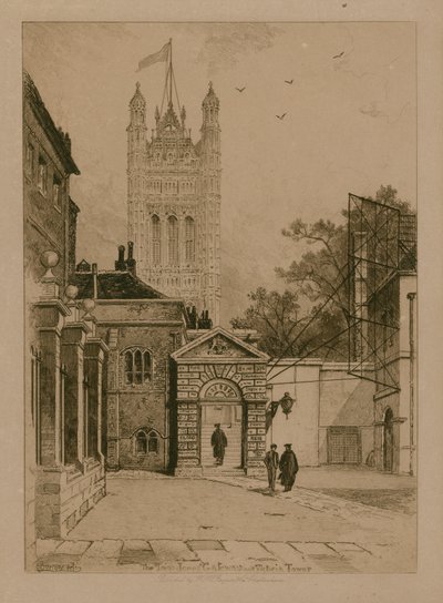 Puerta de Inigo Jones y Torre Victoria en la Escuela de Westminster de English School