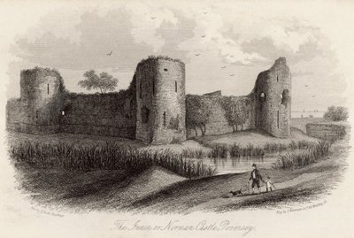 El castillo interior o normando en Pevensey de English School