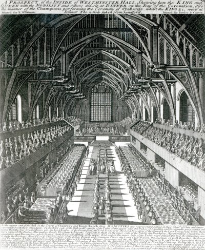 El interior de Westminster Hall de English School