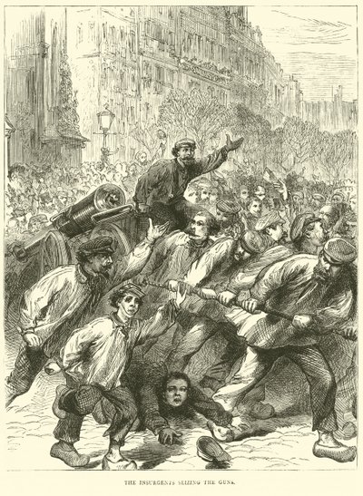 Los insurgentes apoderándose de los cañones, marzo 1871 de English School